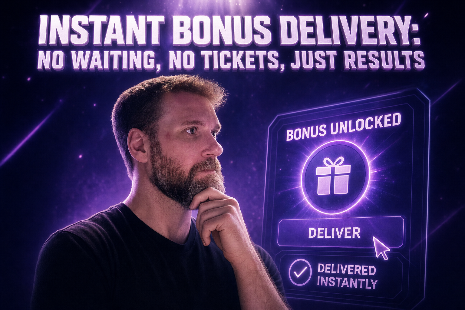 Instant Bonus Delivery: No Waiting, No Tickets, Just Results
