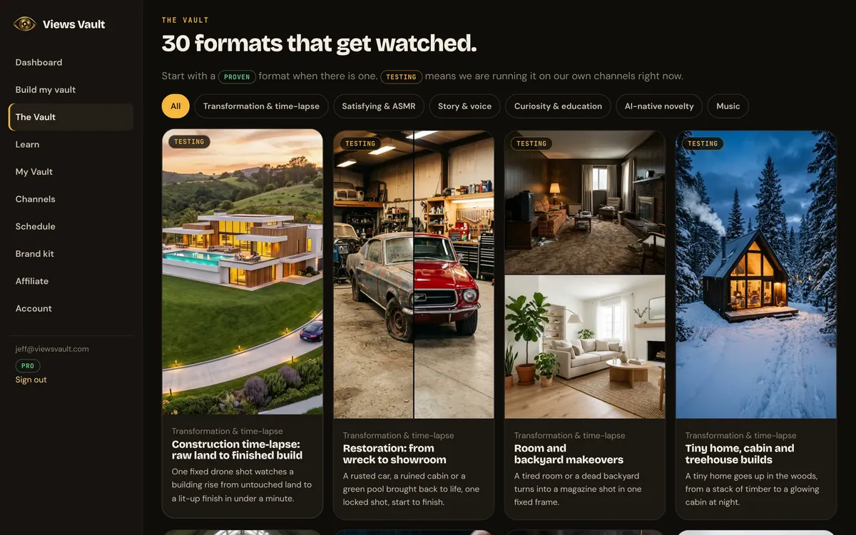 Thirty formats, one tap each on a computer